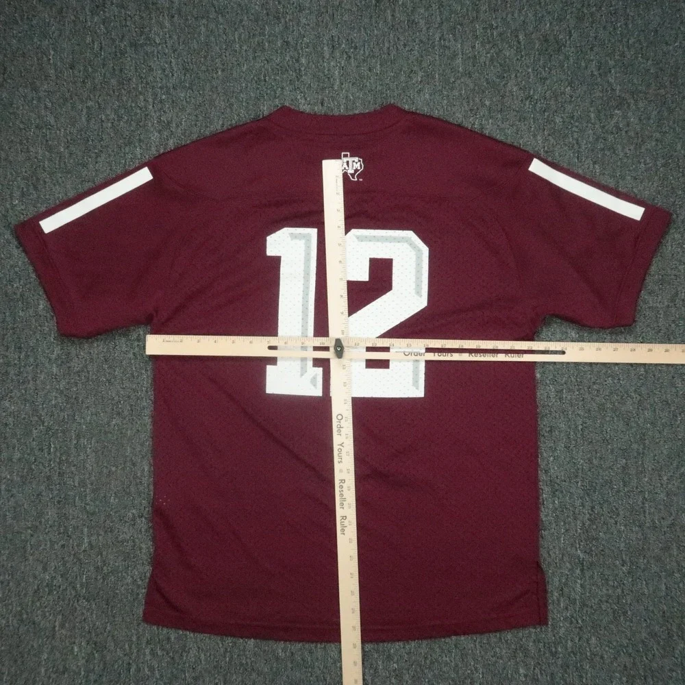Texas‎ A&M Aggies Jersey Mens Large Adidas Maroon 12th Man Football #12